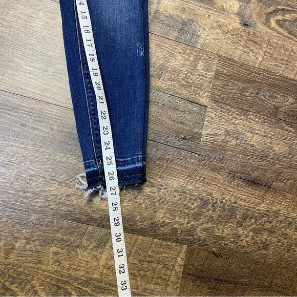 Spanx Distressed Denim Jeans Womens Small Blue Mid Rise Skinny Stretch Tummy - Picture 9 of 11